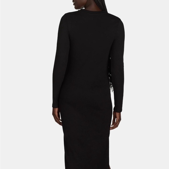 Time and Tru Black  maternity Long Sleeve Sheath Dress - Picture 2 of 4